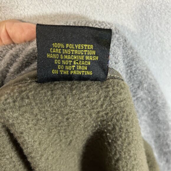 Australia Fleece Full Zip Jacket Mens Large Sydney Kangaroo UK Logo Green Hippie - Picture 6 of 6